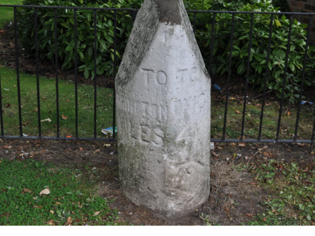 Milestone in front of War Memorial